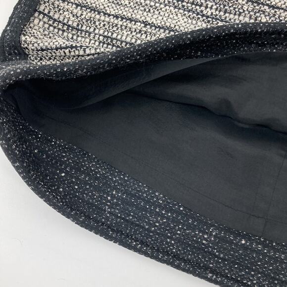 Worth Womens Black White Tweed Panel A-Line Skirt Size 8 - Picture 6 of 16